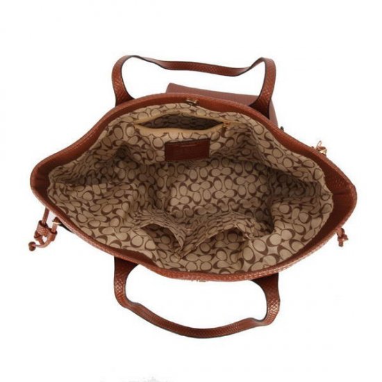 Coach City Knitted Medium Brown Totes DZL | Coach Outlet Canada